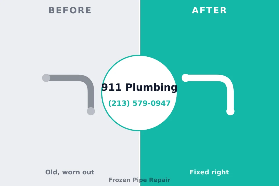 Before and after: plumbing repair Palmetto Estates, FL